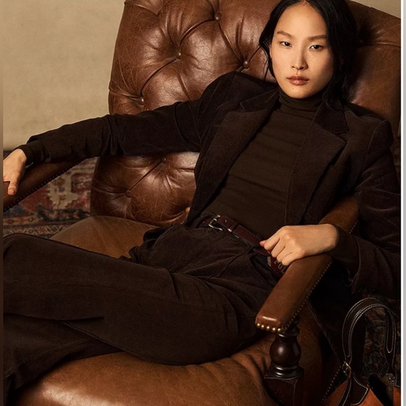 Ralph Lauren Burgundy Velvet Blazer US12 $265 - Picture 3 of 15